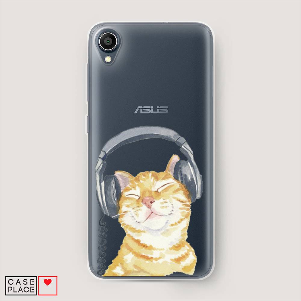 фото Чехол awog "кот меломан" для asus zenfone live l1 za550kl