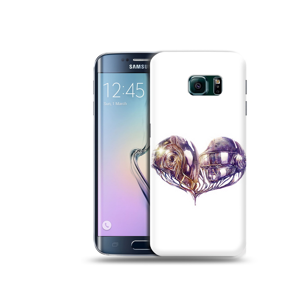 

Чехол MyPads Tocco для Samsung Galaxy S6 Edge сердце абстракция, Прозрачный, Tocco