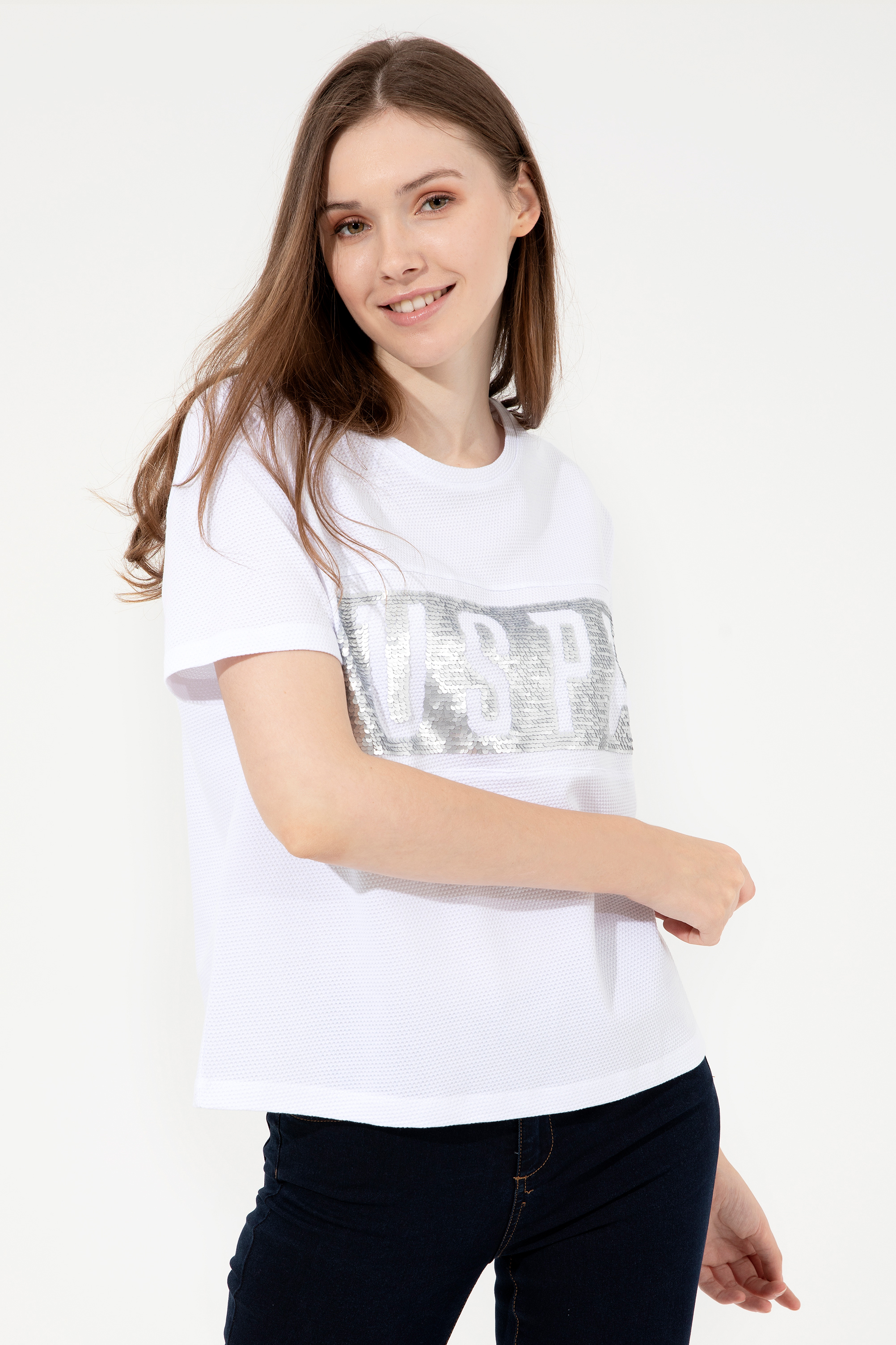 

Футболка женская U.S. POLO Assn. G082SZ0110FELAL белая M, Белый, G082SZ0110FELAL