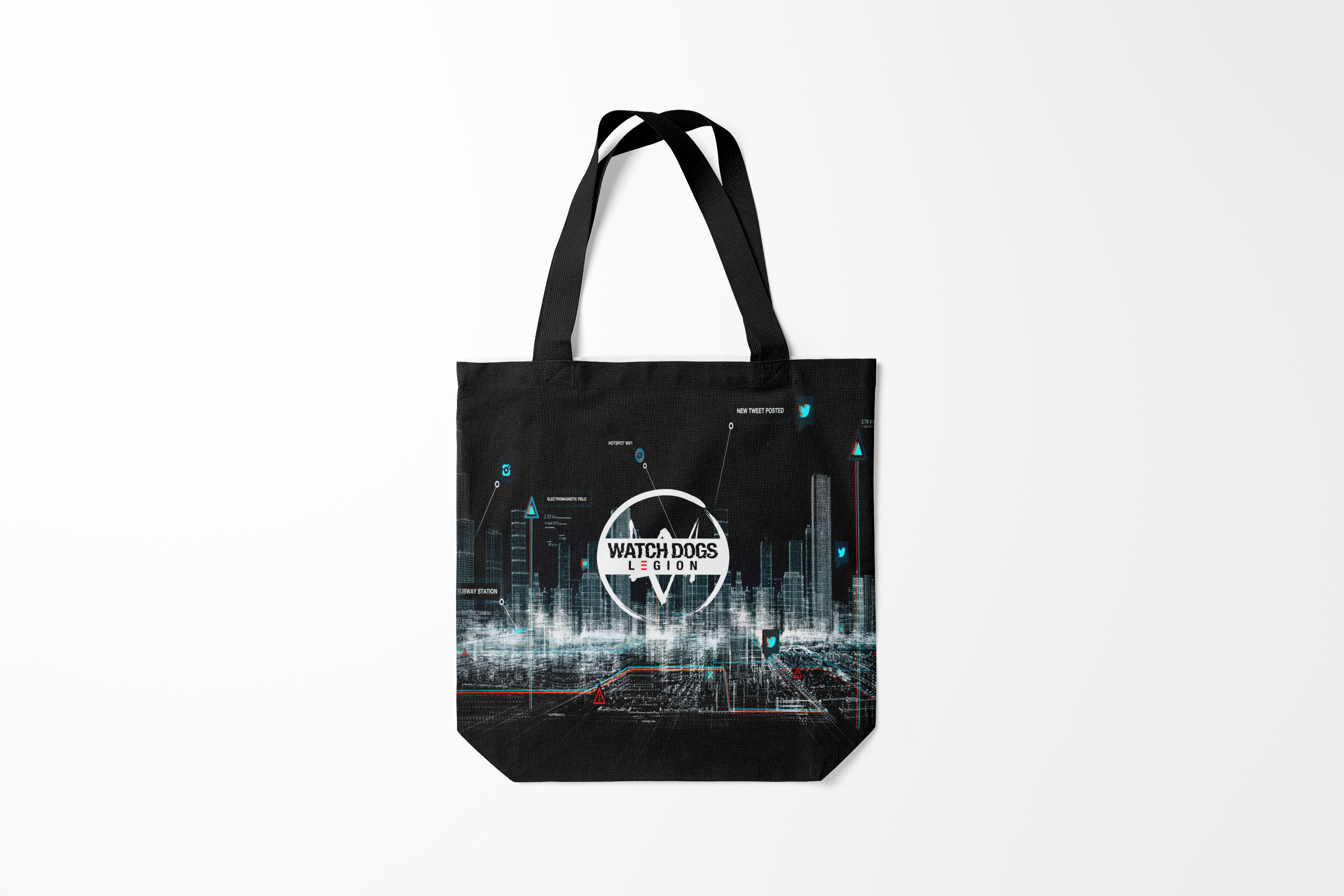 

Сумка шoппер унисекс Burnettie Watch Dogs 2 LEGION, черный, Watch Dogs 2 LEGION