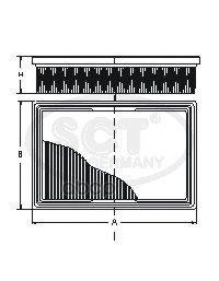 

Фильтр воздушный Ford Mondeo I/Mondeo II/Mondeo II Turnier 93>01 SCT SB558