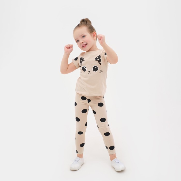 

Футболка для девочки KAFTAN "Kitten" р.32 (110-116), бежевый, Kitten