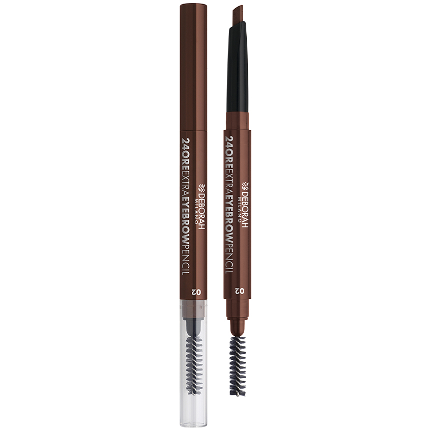 Карандаш для бровей Deborah 24ore extra eyebrow pencil стойкий тон 02 средний 9 г