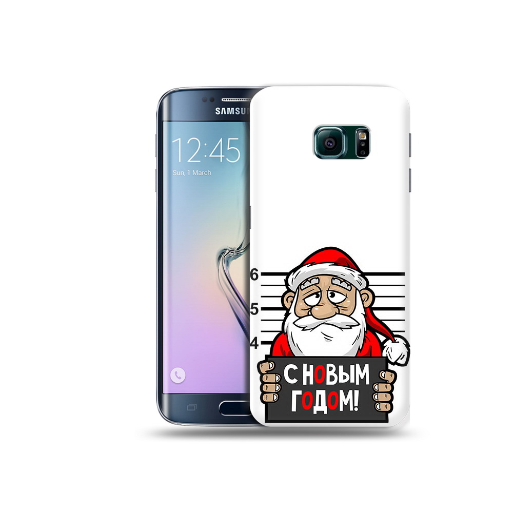 

Чехол MyPads Tocco для Samsung Galaxy S6 Edge ДМ с новым годом заключенный, Прозрачный, Tocco
