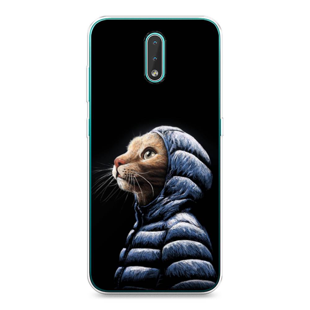 

Чехол Awog на Nokia 2.3 / Нокиа 2.3 "Кот в капюшоне", Черный;бежевый;синий, 123250-2