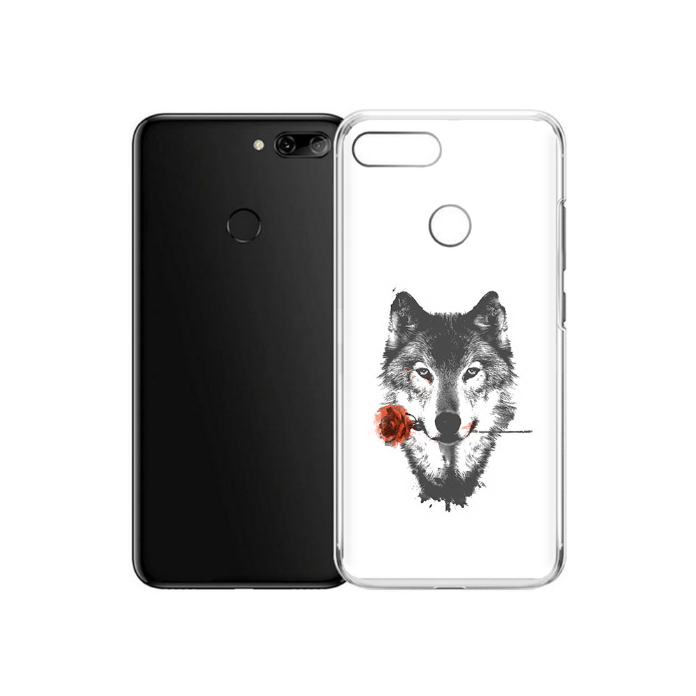 

Чехол MyPads Tocco для Alcatel 1S волк с розой (PT227137.662.270), Прозрачный, Tocco