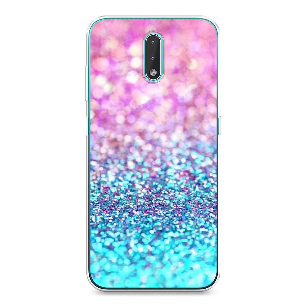 

Чехол Awog "Розово-голубые глиттеры рисунок" для Nokia 2.3
