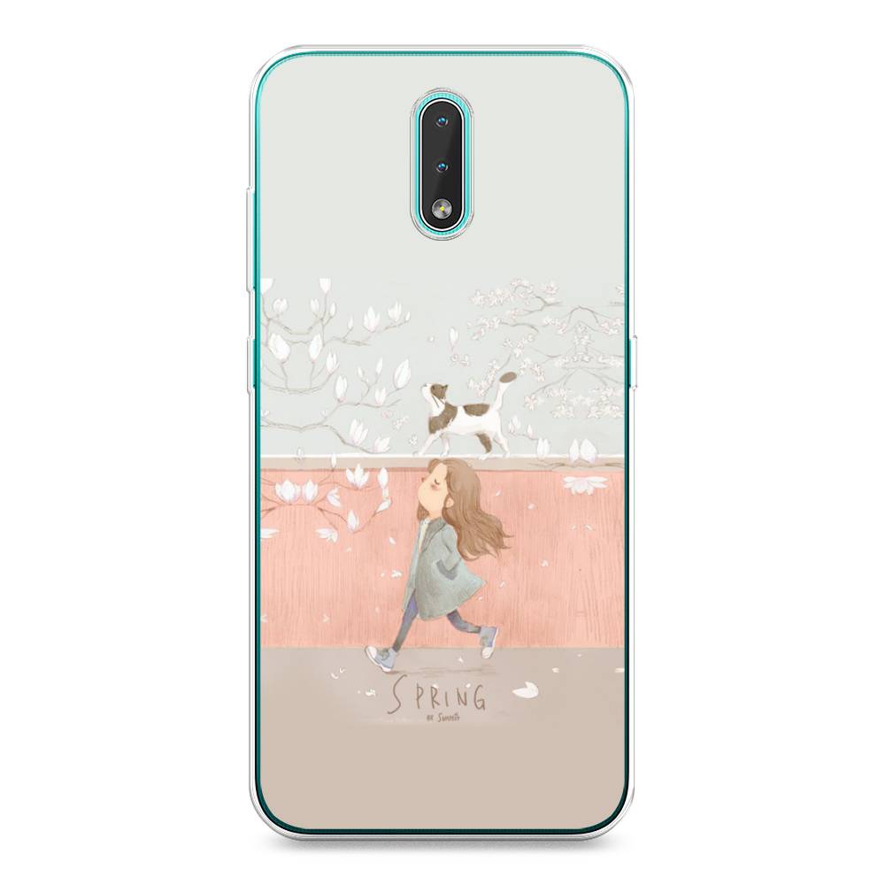 

Чехол Awog на Nokia 2.3 / Нокиа 2.3 "Девочка-весна", Серый, 123250-7
