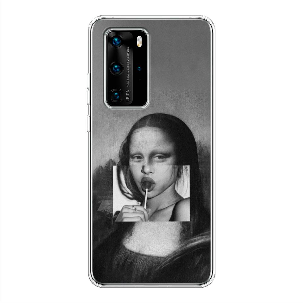 

Чехол Awog на Huawei P40 Pro "Mona Lisa sucking lollipop", Серый, 610950-9