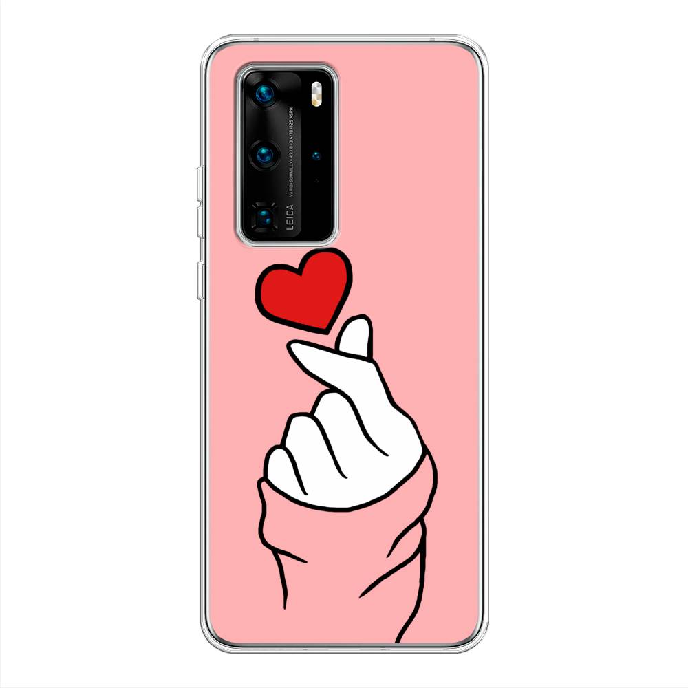 

Чехол Awog на Huawei P40 Pro "Милое сердечко", Белый;красный;черный, 610950-7