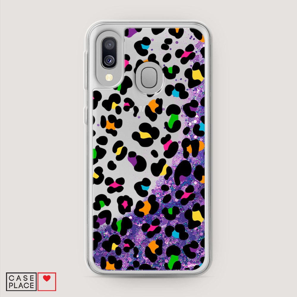 

Жидкий чехол с блестками "Яркий леопард" на Samsung Galaxy A40