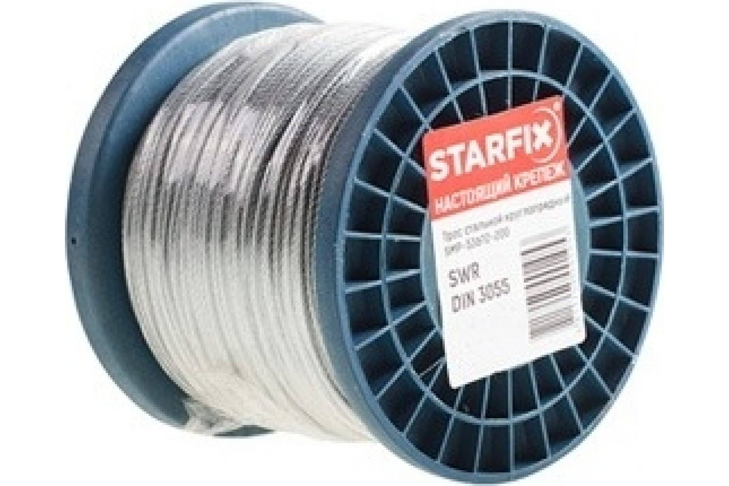 Стальной трос STARFIX в ПВХ, SWR М2, PVC М3, DIN 3055, бухта 200 м SMP-53703-200