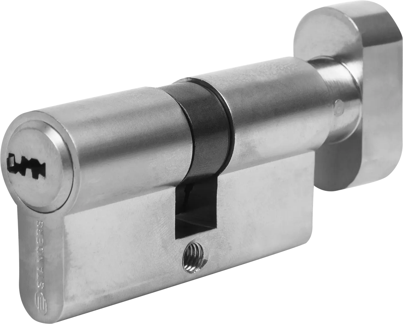 Цилиндр Standers TTBL1-3030NBNS, 30x30 мм, ключ/вертушка, цвет никель цилиндр standers ttbl1 3030 30x30 мм ключ ключ цвет латунь