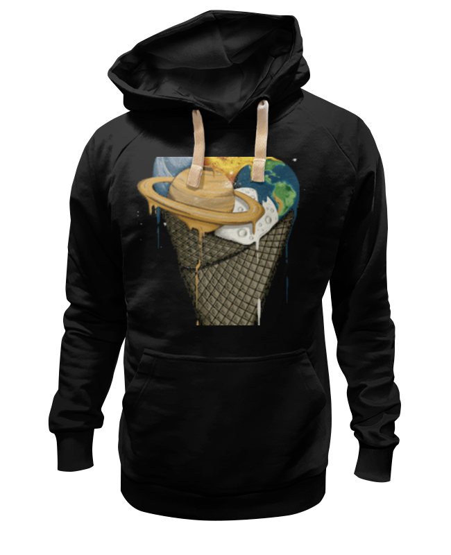 

Худи унисекс Printio Spacecream черное XS, Черный, Spacecream