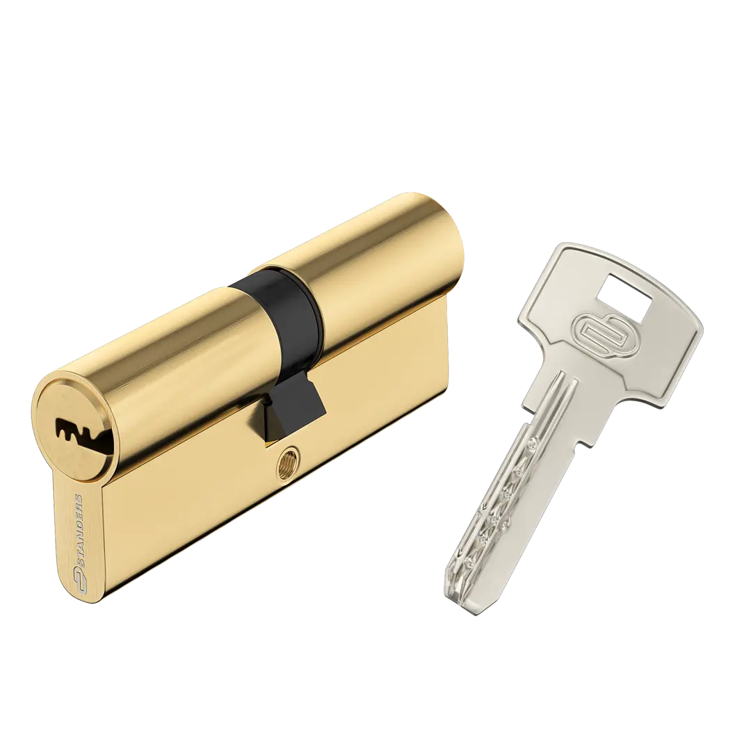 Цилиндр Standers TTAL1-4040GD, 40x40 мм, ключ/ключ, цвет латунь