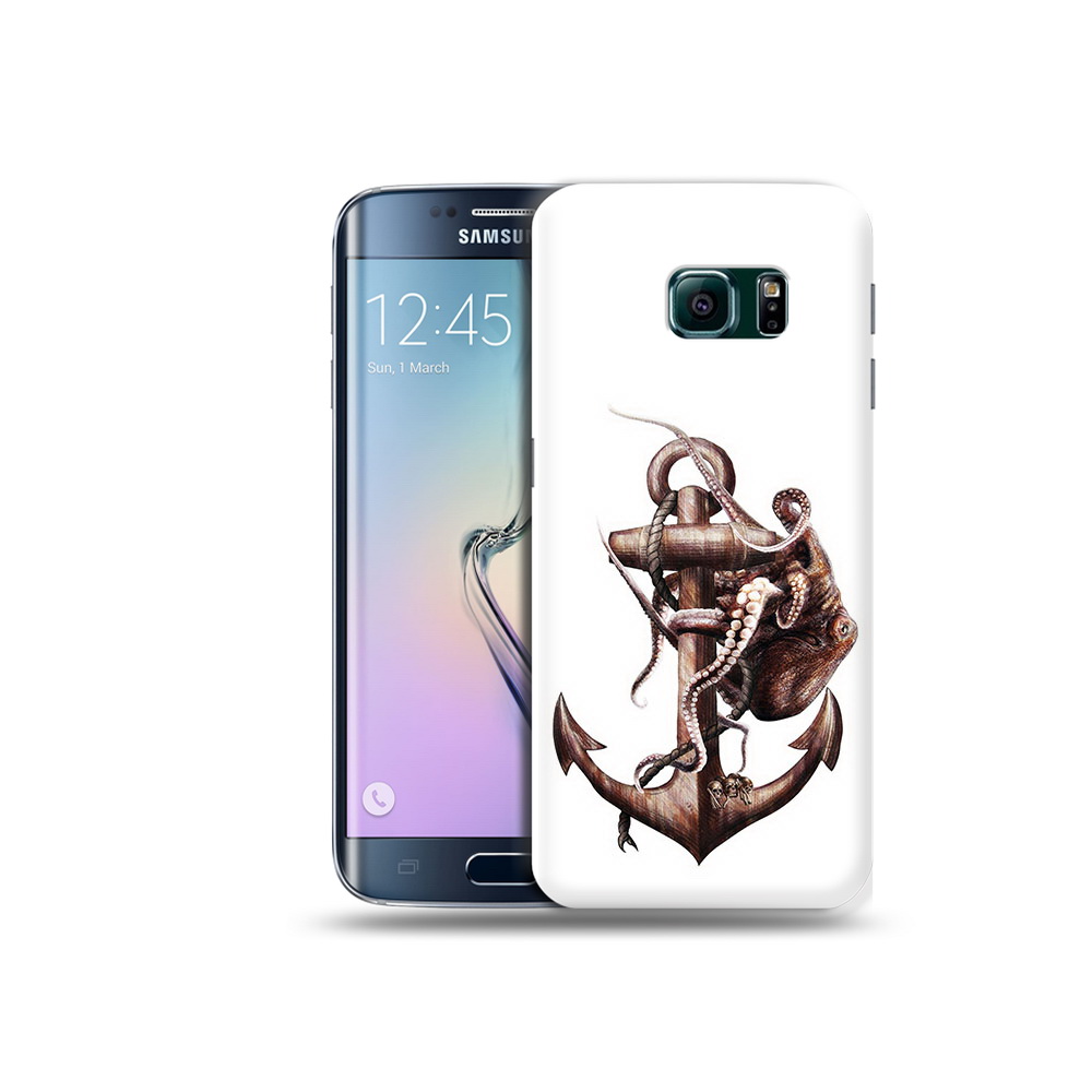 

Чехол MyPads Tocco для Samsung Galaxy S6 Edge ржавый якорь, Прозрачный, Tocco