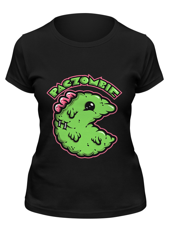 

Футболка женская Printio Pac zombie черная XL, Черный, Pac zombie