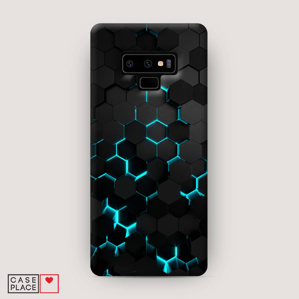 фото Чехол awog "соты бирюзовые" для samsung galaxy note 9