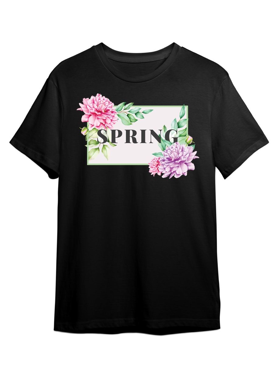 

Футболка унисекс СувенирShop Цветы/Любовь/Love/Весна 3 черная 4XL, "Цветы/Любовь/Love/Весна" 3