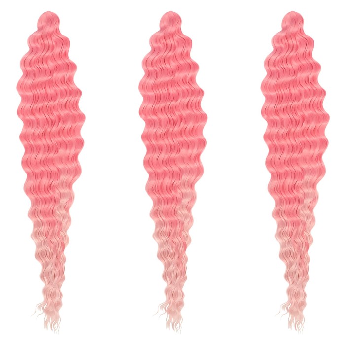 МЕРИДА Афролоконы, 60 см, 270 гр, цвет розовый/светло-розовый HKBТ1920/Т2334 (Ариэль) мерида афролоконы 60 см 270 гр тёмно рыжий hkb13 ариэль