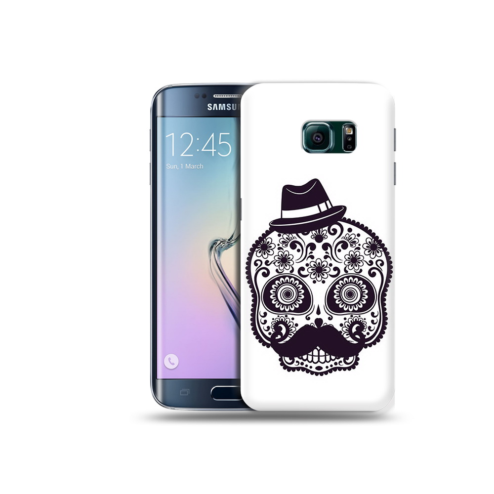 

Чехол MyPads Tocco для Samsung Galaxy S6 Edge разрисованный скелет, Прозрачный, Tocco