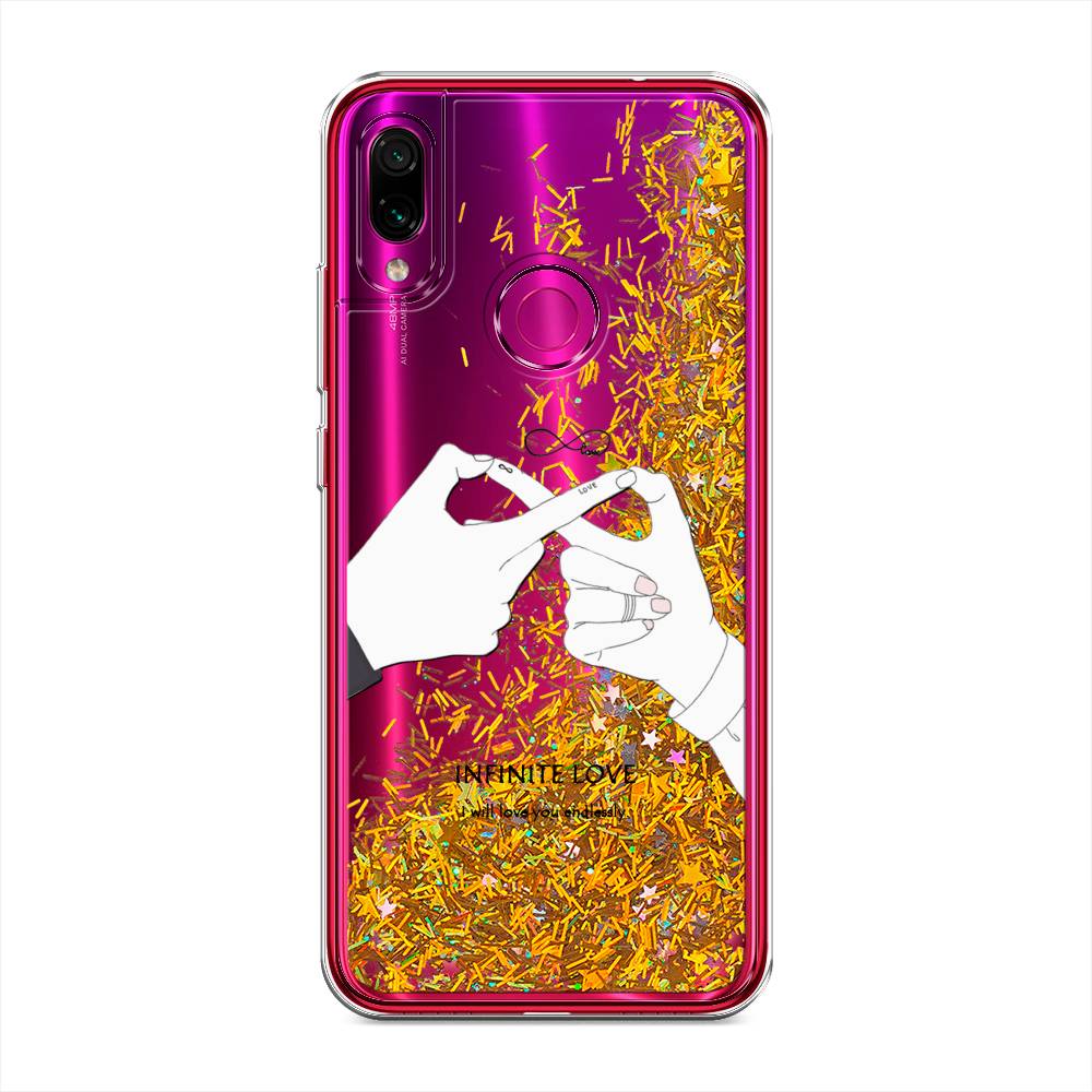 

Жидкий чехол с блестками "Любовь навсегда" на Xiaomi Redmi Note 7, 34790-1