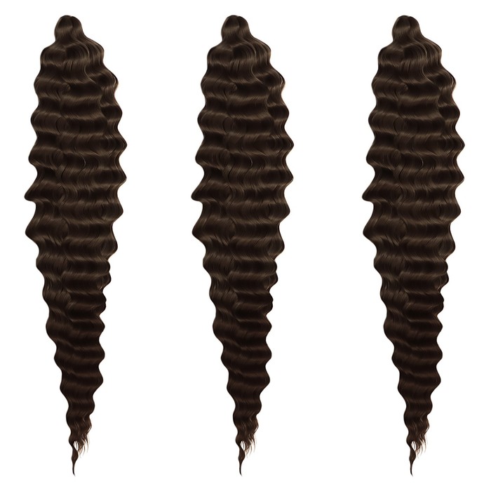 МЕРИДА Афролоконы, 60 см, 270 гр, цвет тёмно-русый/тёмный шоколад HKB8/6К (Ариэль) ариэль
