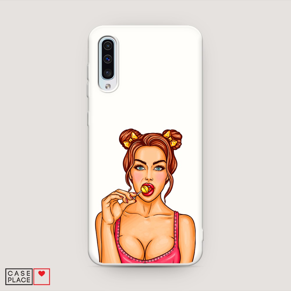 

Матовый силиконовый чехол "Вкусный леденец" на Samsung Galaxy A50