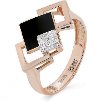 

Кольцо из красного золота с бриллиантом/эмалью р. 17 Kabarovsky 11-01353-1002, 11-01353-1002