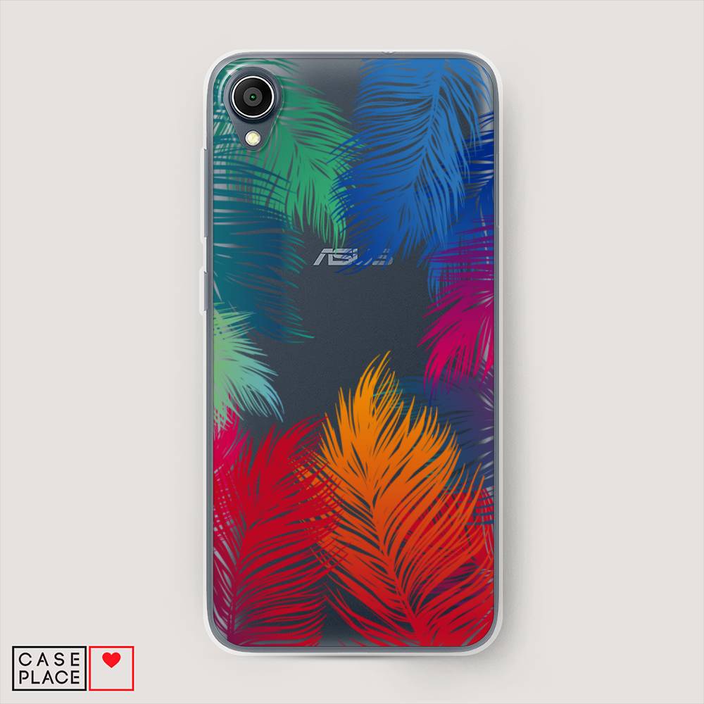 фото Чехол awog "рамка из перьев" для asus zenfone live l1 za550kl