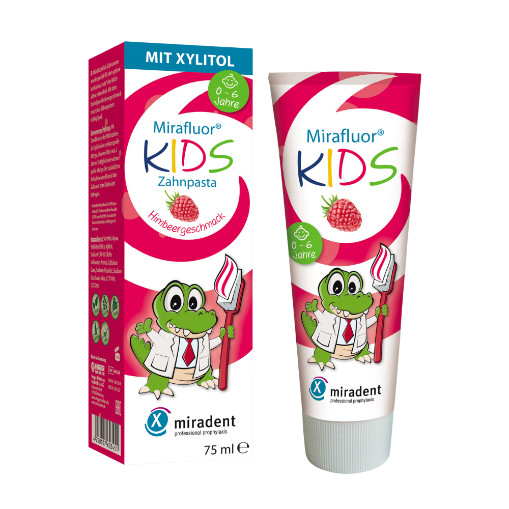 Зубная паста Miradent Mirafluor Kids 0-6 лет, 75 мл