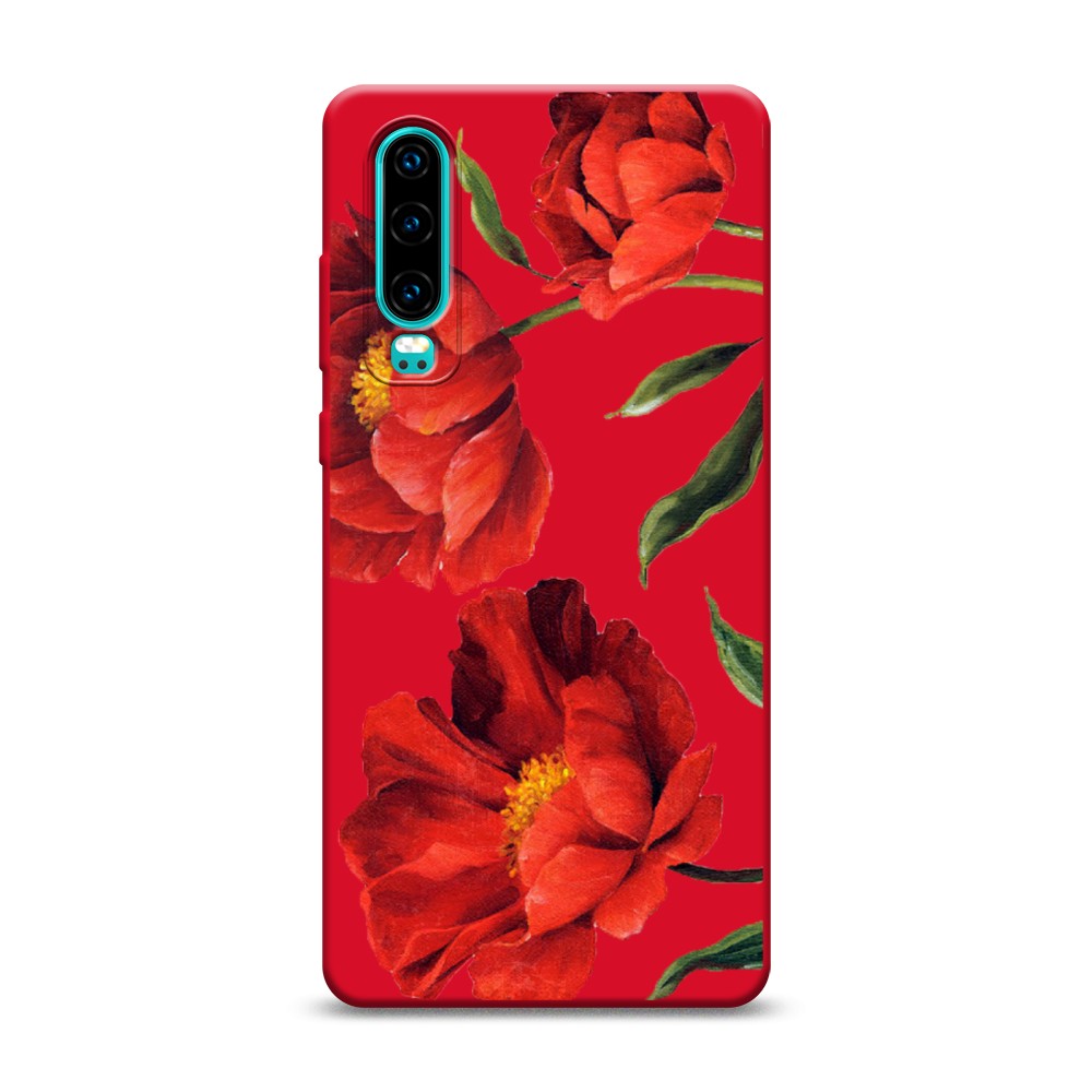 

Чехол Awog на Huawei P30 "Красные маки", Разноцветный, 68553-1