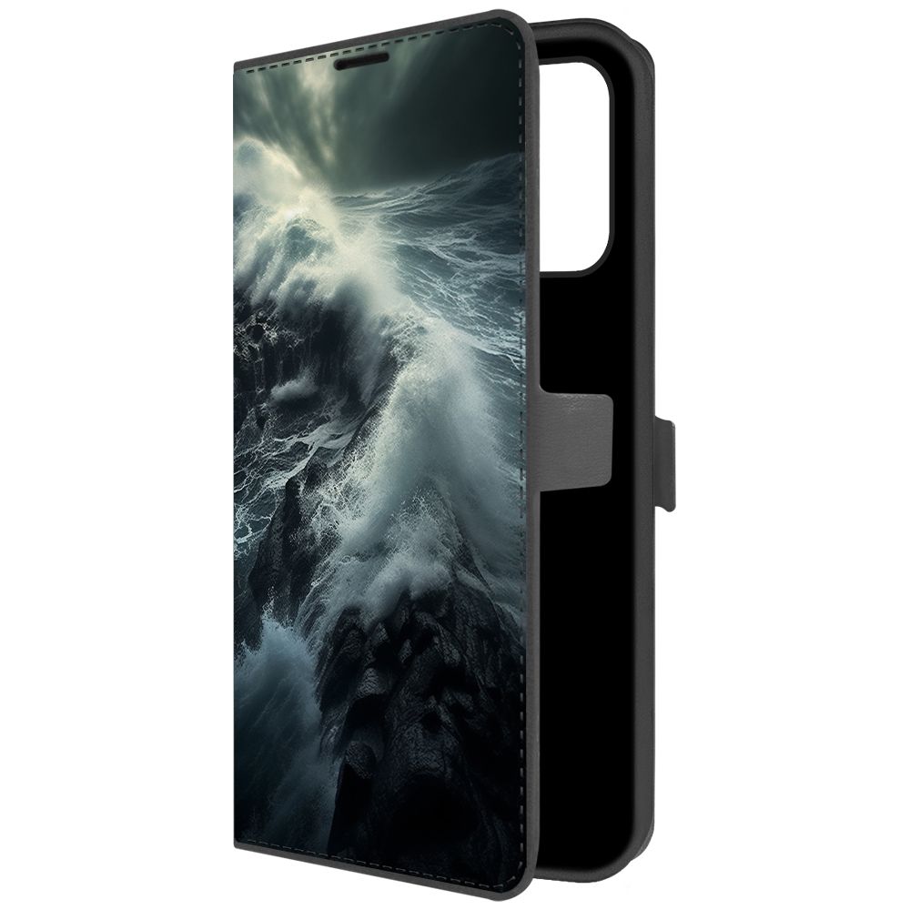 

Чехол-книжка Krutoff Eco Book для Xiaomi Redmi Note 10 Шторм (черный)
