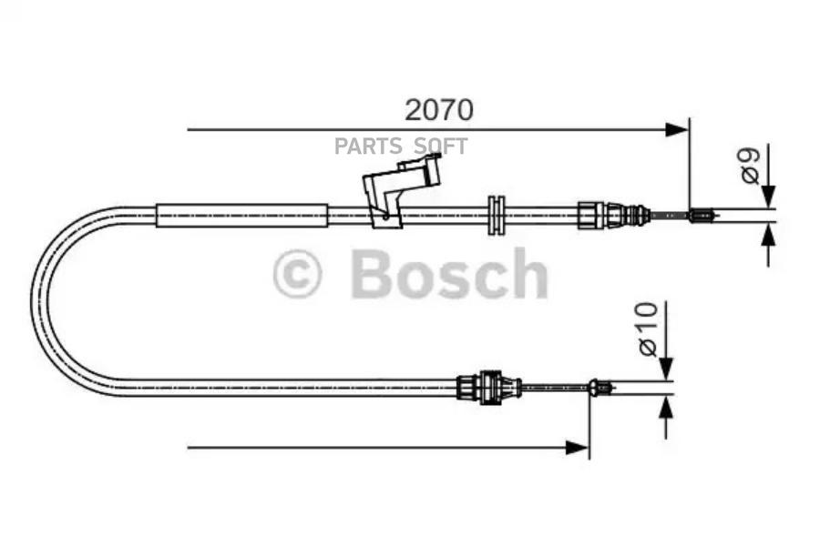 

Трос стояночного тормоза левый Ford Galaxy II/S-MAX 06>15 BOSCH 1987482133