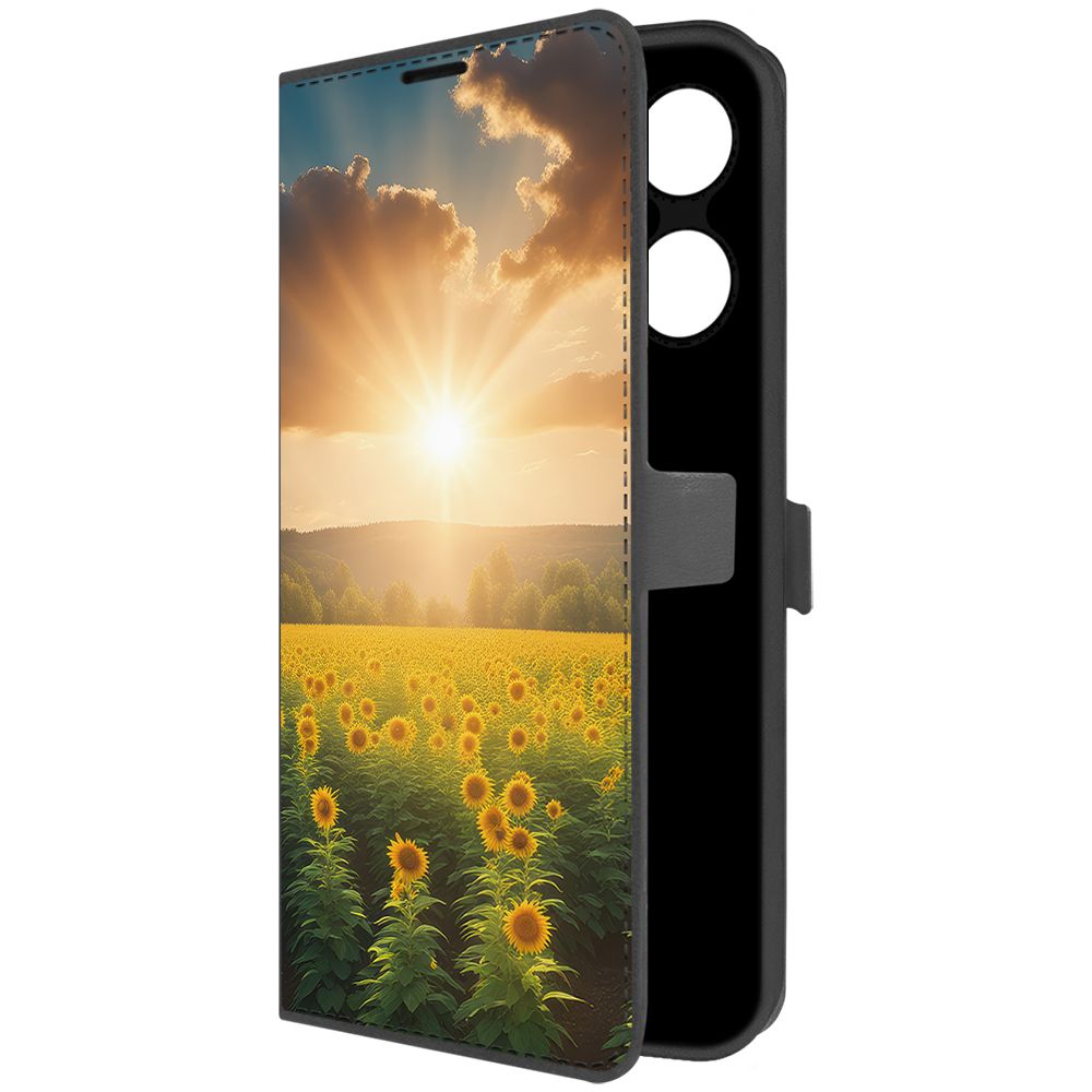 

Чехол-книжка Krutoff Eco Book для Infinix Smart 7 Plus Солнечно (черный)