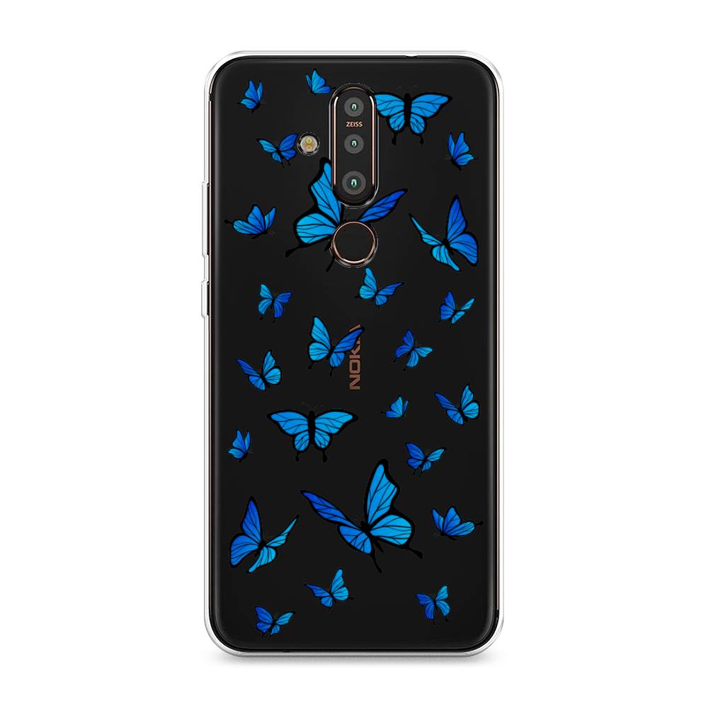 

Чехол Awog "Синие бабочки" для Nokia X71