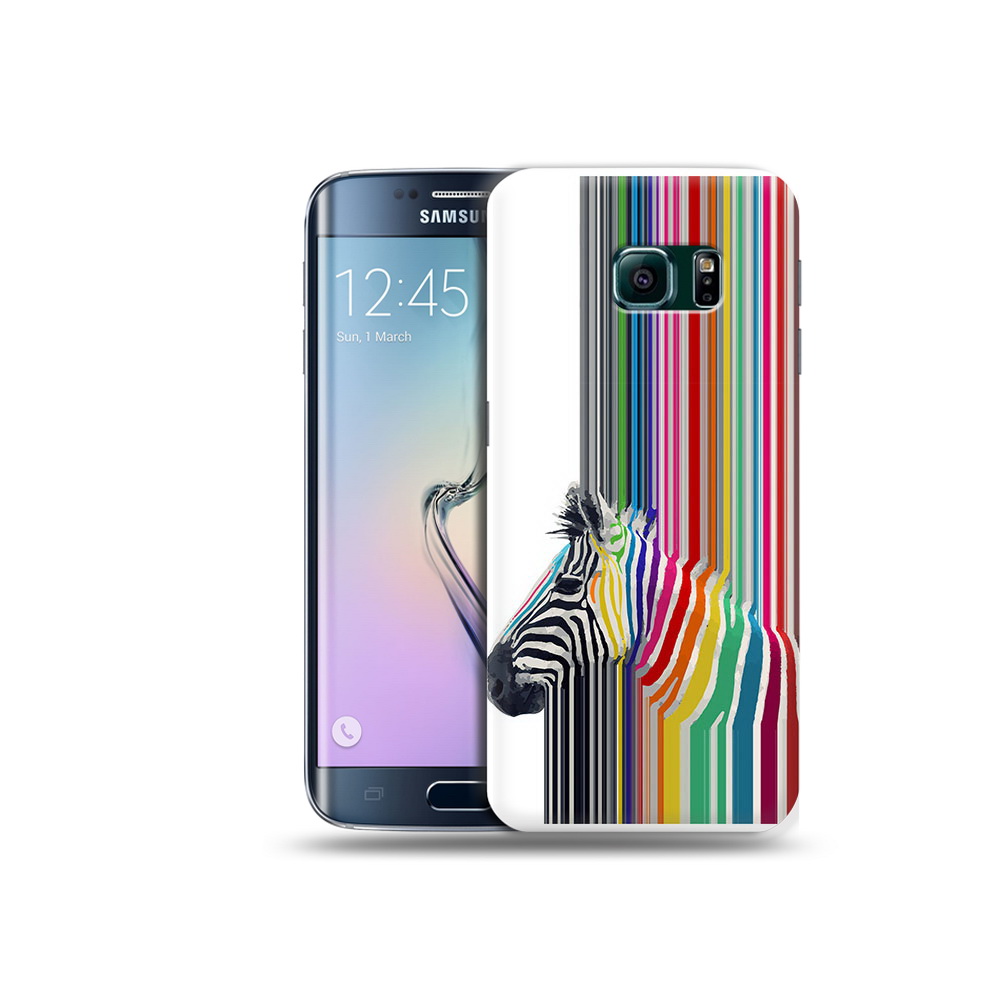 

Чехол MyPads Tocco для Samsung Galaxy S6 Edge радужная зебра, Прозрачный, Tocco