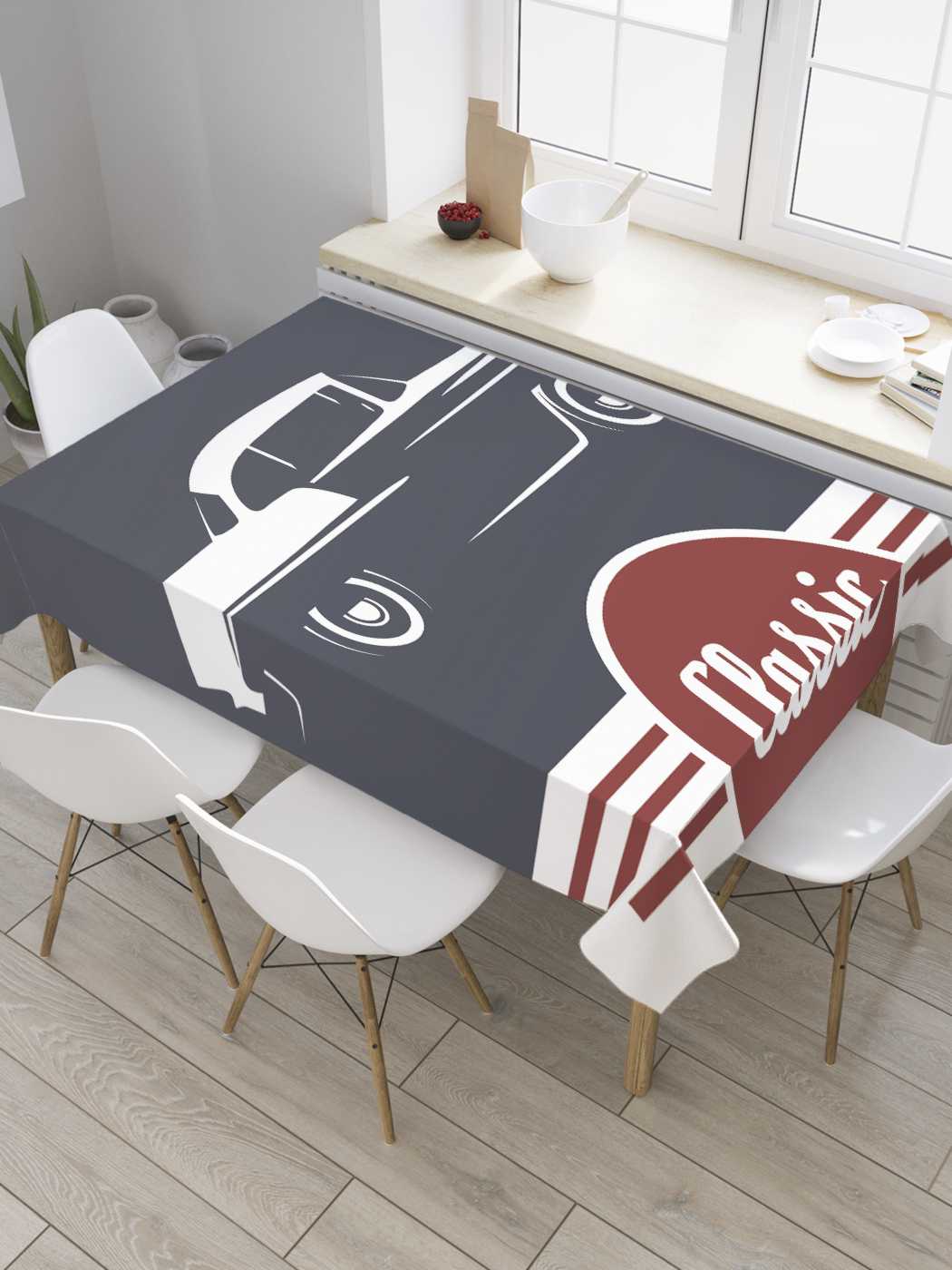 

Скатерть прямоугольная JoyArty "Авто классик" из оксфорда, 180x145 см, Красный, Авто классик