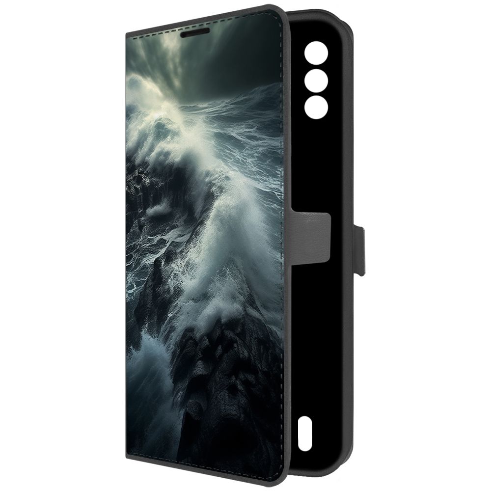 

Чехол-книжка Krutoff Eco Book для Itel Vision 2S Шторм (черный)