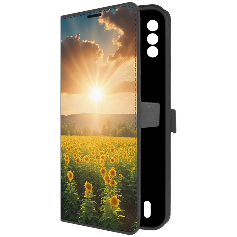 

Чехол-книжка Krutoff Eco Book для Itel Vision 2S Солнечно (черный)