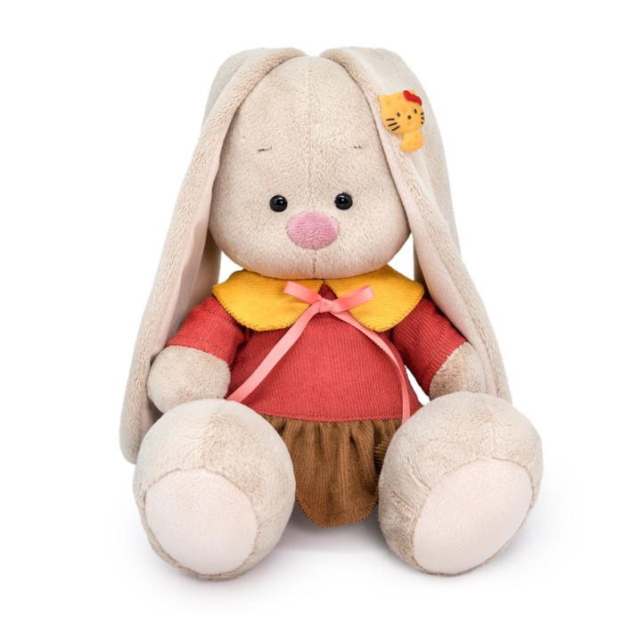 

Мягкая игрушка «Зайка Ми в платье с желтым воротником», 23 см, Бежевый