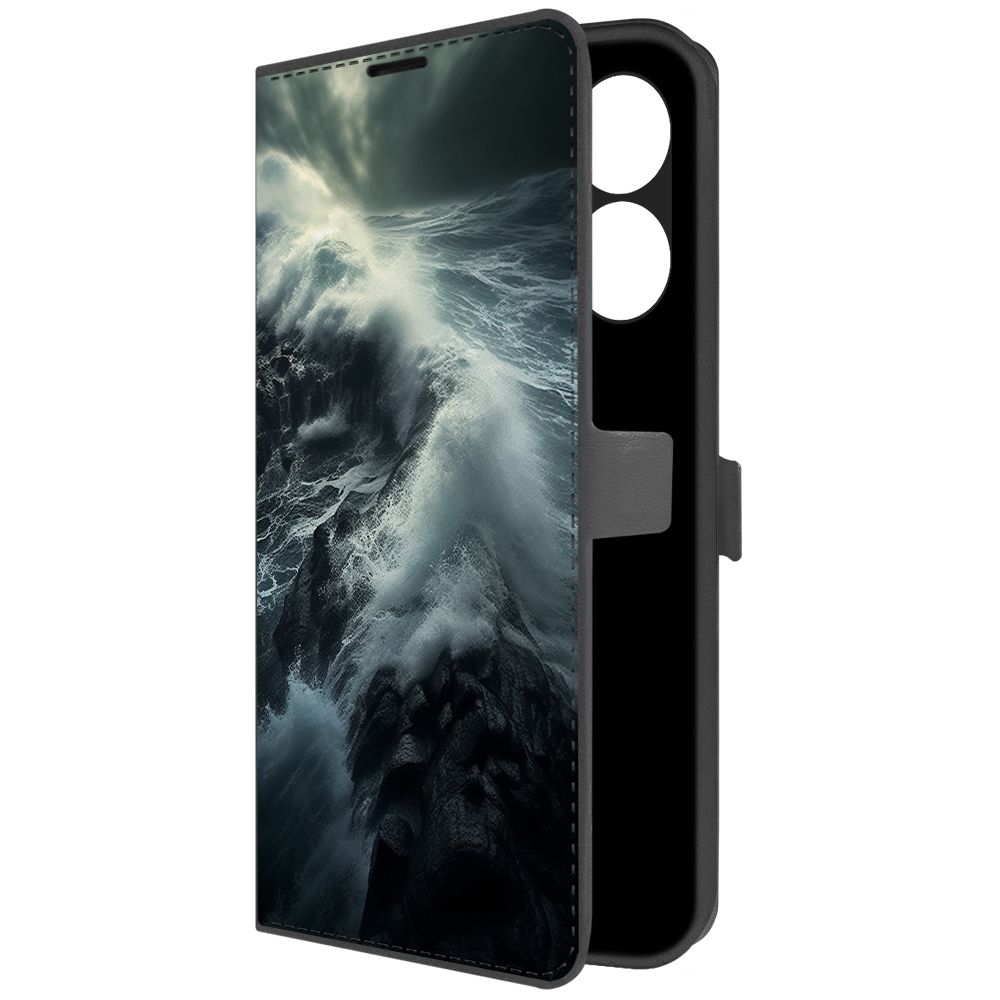 

Чехол-книжка Krutoff Eco Book для Tecno Spark 10C Шторм (черный)