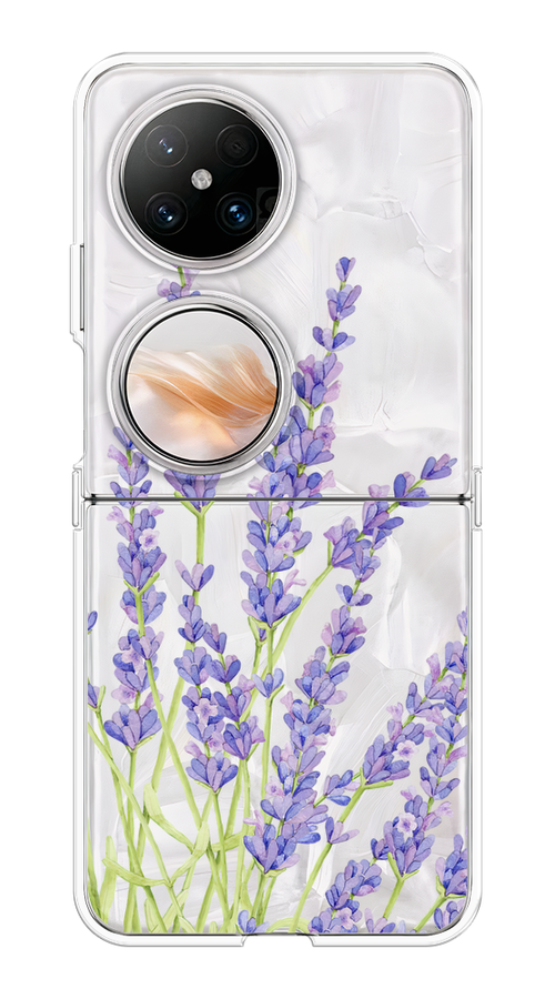 

Чехол на Huawei Pocket 2 "Лавандовые стебли", Фиолетовый;зеленый, 6123850-1