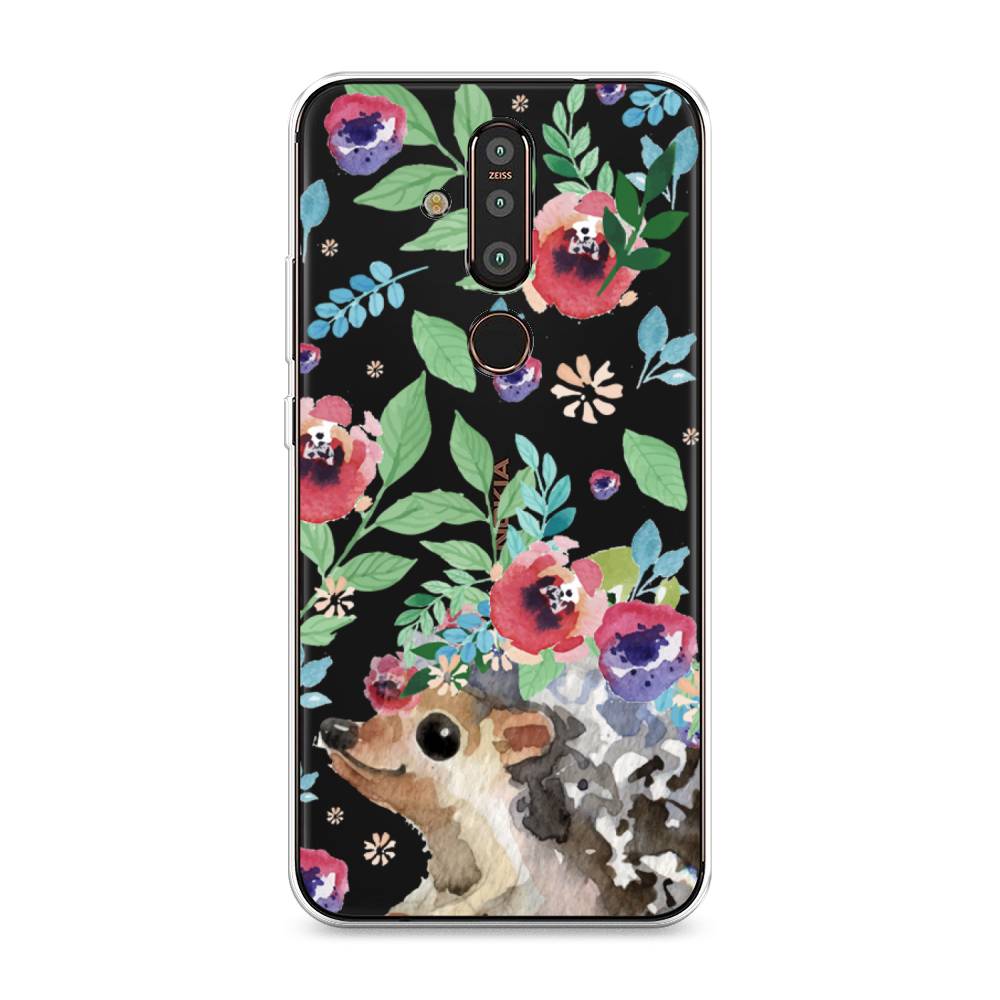 

Чехол Awog "Ежик в цветах акварель" для Nokia X71