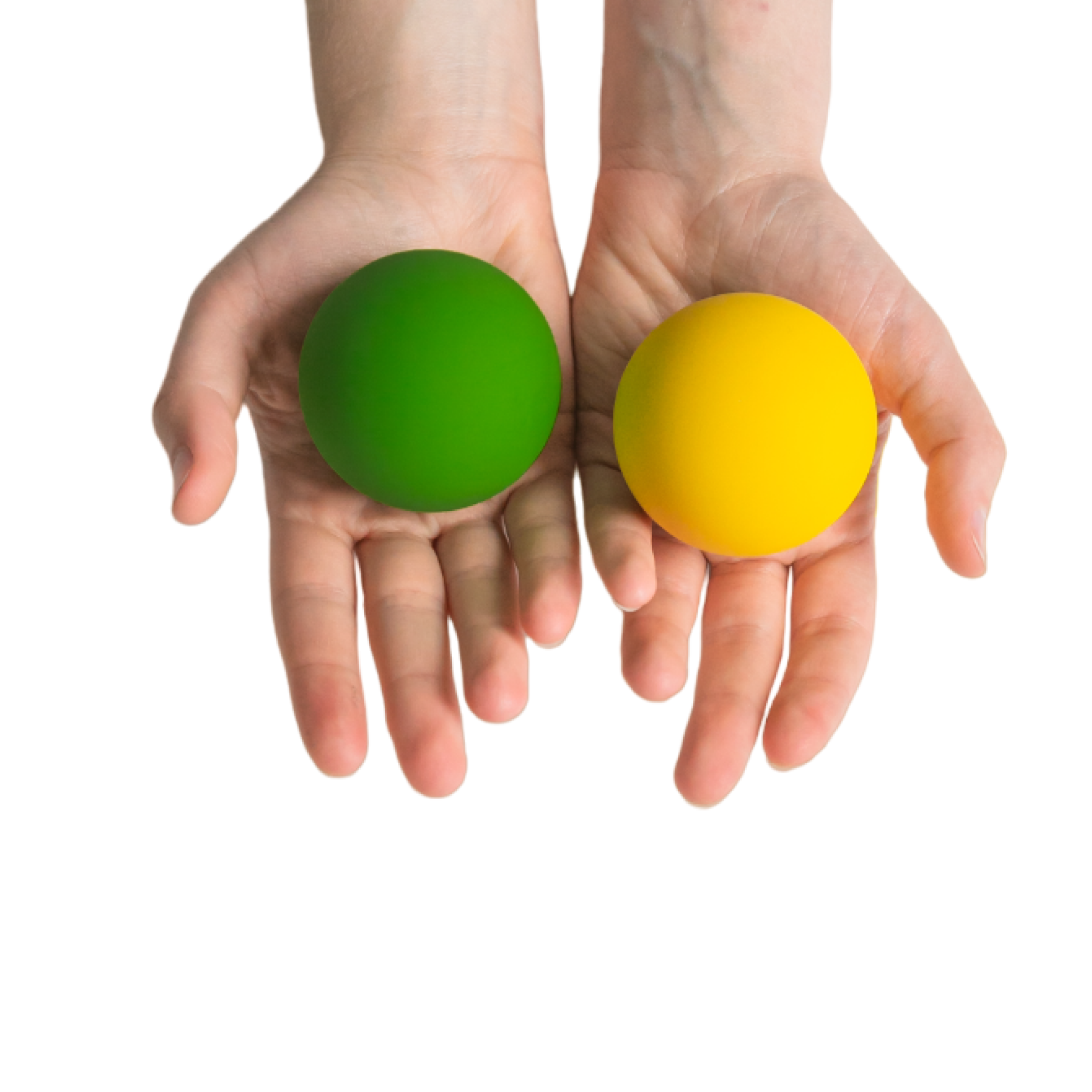 Кинезиологические сенсорные мячи Нейротренажерырф для Доски Бильгоу жёлтый и зелёный