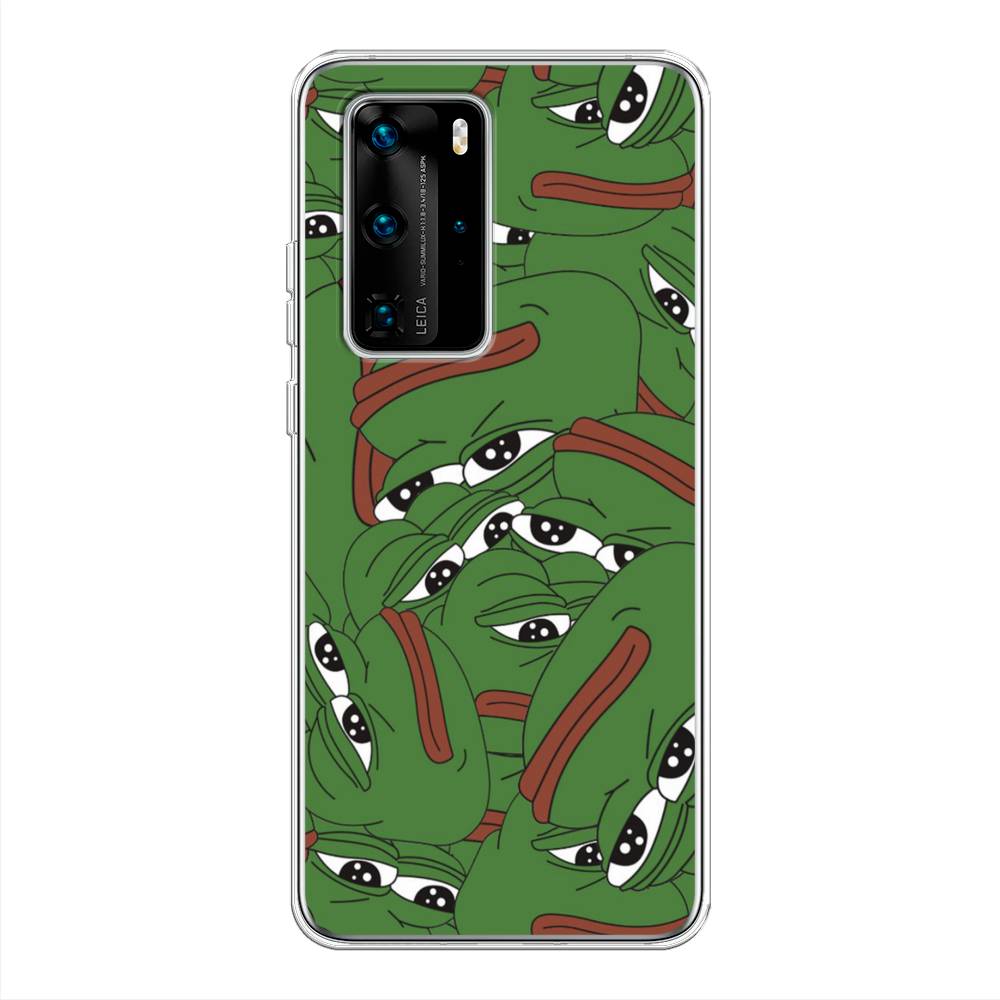 

Чехол Awog на Huawei P40 Pro "Печальный frog", Зеленый;белый, 610950-9