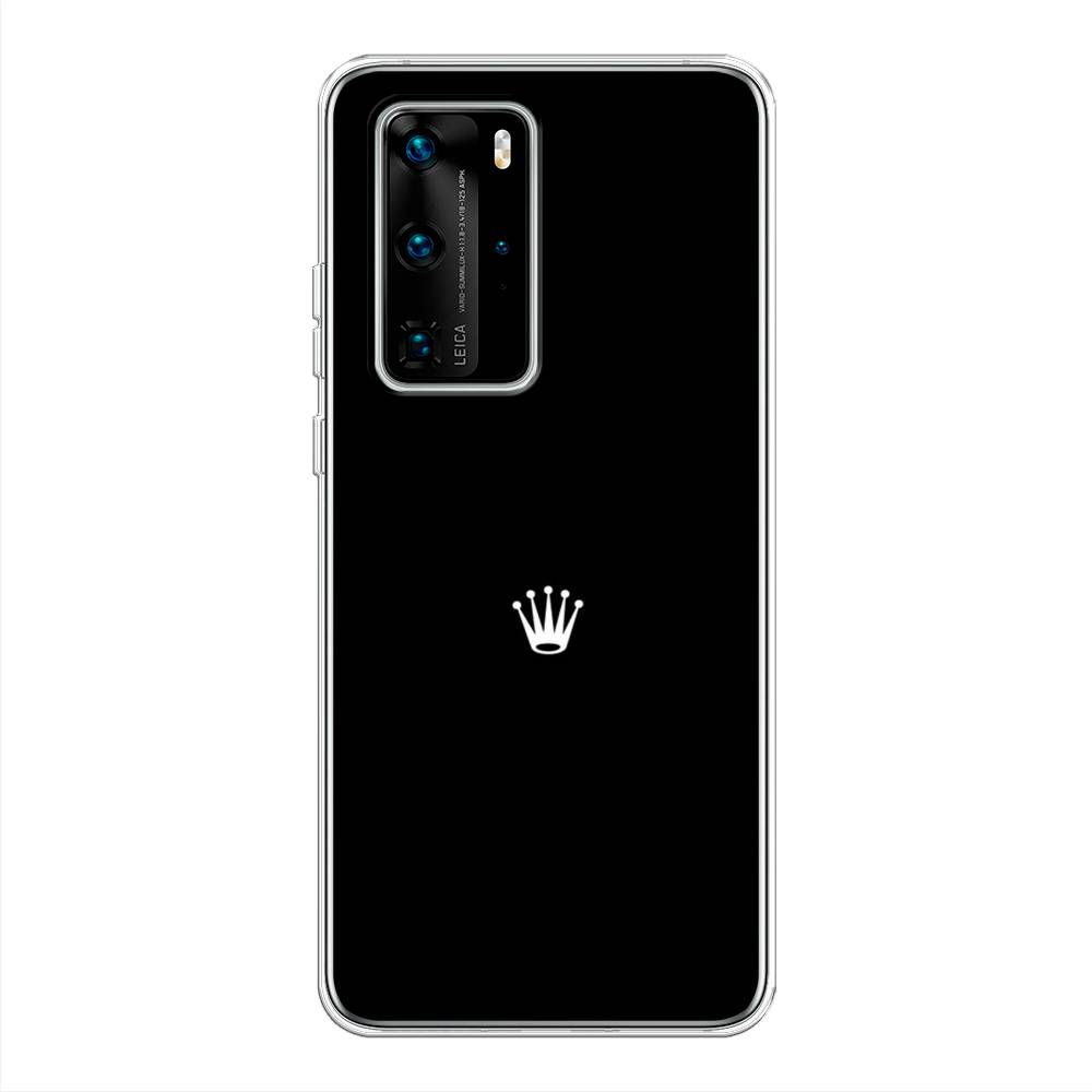 фото Чехол awog "белая корона на черном фоне" для huawei p40 pro