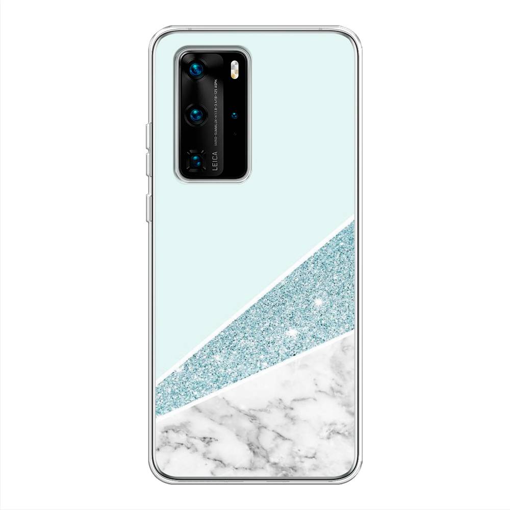 

Чехол Awog на Huawei P40 Pro "Мрамор с голубыми блестками", Голубой;белый, 610950-3