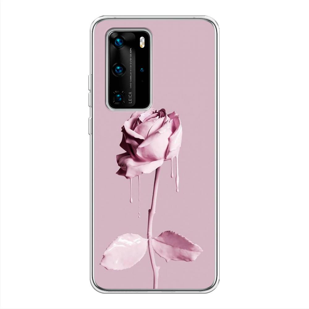 

Чехол Awog на Huawei P40 Pro "Роза в краске", Белый;розовый, 610950-8