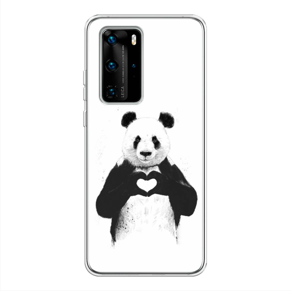 

Чехол Awog на Huawei P40 Pro "Панда love", Серебристый, 610950-10
